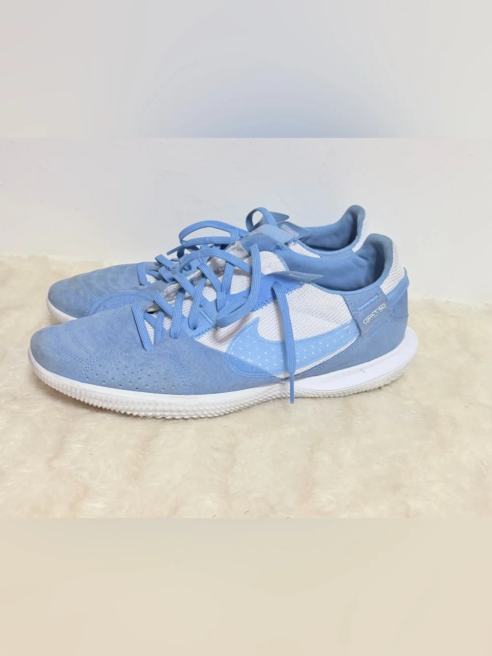 Nike StreetGato University Suede Indoor Soccer Mens 10 Blue White DC8466-400 EUC